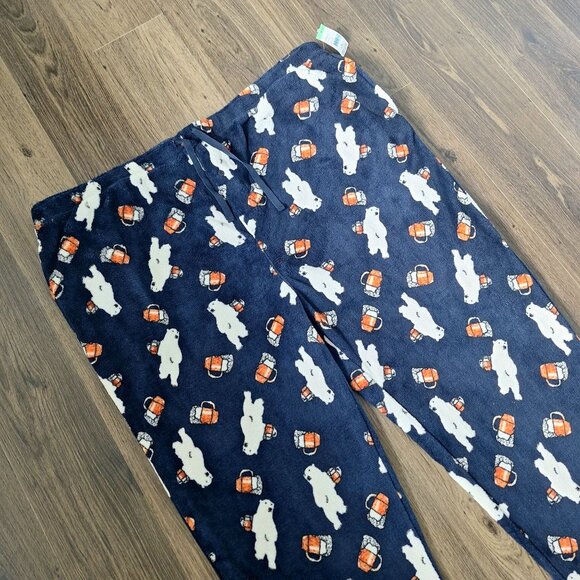 NWT Joe Boxer Bear Beer Printed Fleece Pijama Pants Size 3X Loungewear Sleepwear - Picture 3 of 8